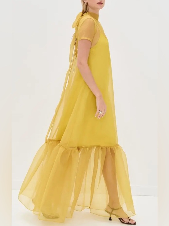 STAUD Dresses & Skirts - STAUD Calluna Maxi Dress in Chartreuse